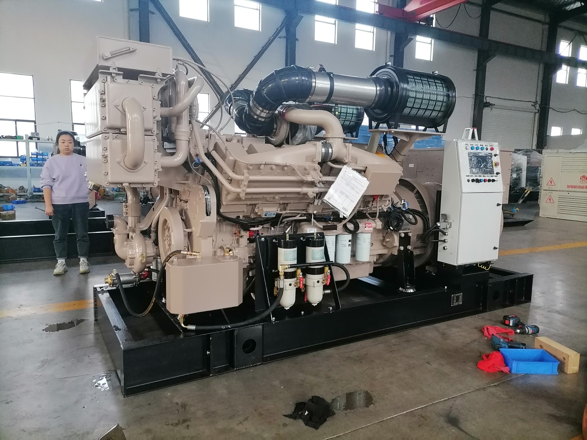 200KW250KVA gücünde AOTEMU Sessiz Dizel Jeneratörü Ulan Batar'ın çayırına kuruldu.